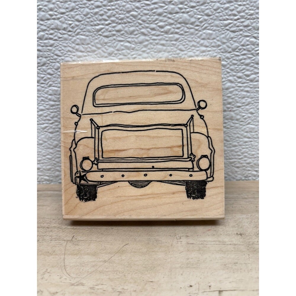 Unbranded Wood Mounted Rubber Stamp Dad's Truck